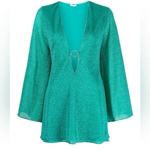 Oseree Shimmering Green Swim Coverup